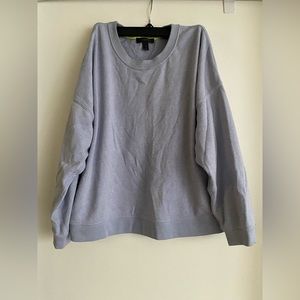 J. Crew light blue sweatshirt, 3/4 length sleeves, size M